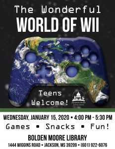 flyer of game controller shaped world in space