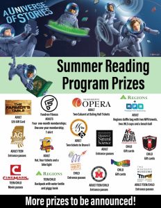 2019 Summer Reading Program prizes flyer