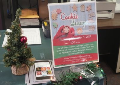 Cookie Swap flyer on desk