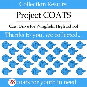 Project COATS graphic with illustration of 28 blue coats