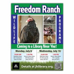Freedom Ranch flyer with pictures of wildlife