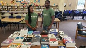tech book donations with Bean Path members