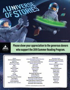 2019 Summer Reading Program Donor List Flyer
