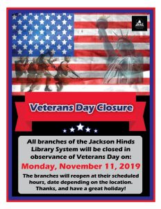 Veterans Day Closure Flyer