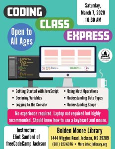 Coding Class Express flyer