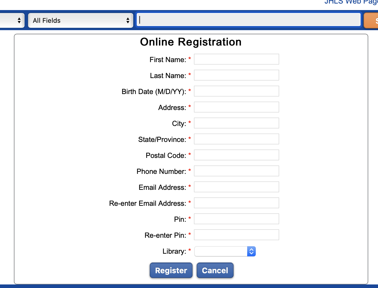 Online registration in the library – SibSMU Library Website