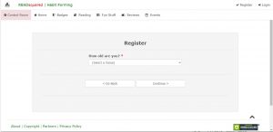 READsquared registration page