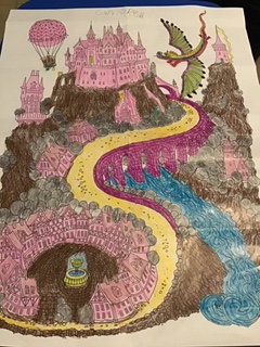 Coloring poster completed by an Autism Resource Center student.