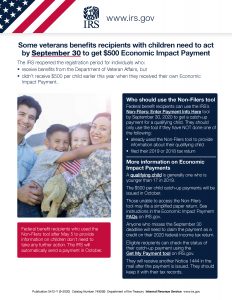 IRS Economic Impact Payment - Veterans with Children