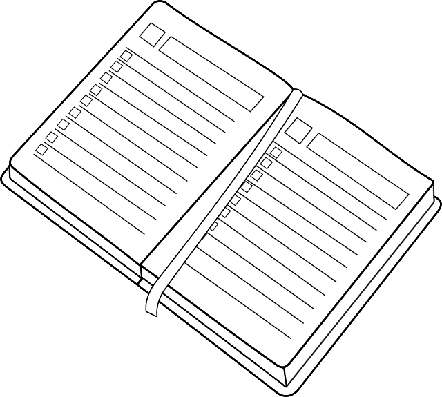 illustration of empty appointment book