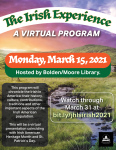 The Irish Experience flyer with meadow at sunrise
