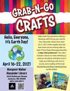 grab and go craft earth day flyer