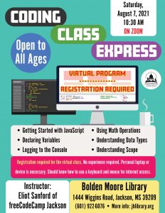 Coding Class Express flyer