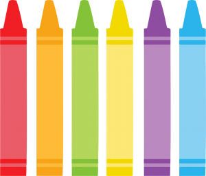 illiustration of six crayons