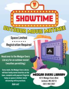 Showtime Outdoor Movie Matinee flyer